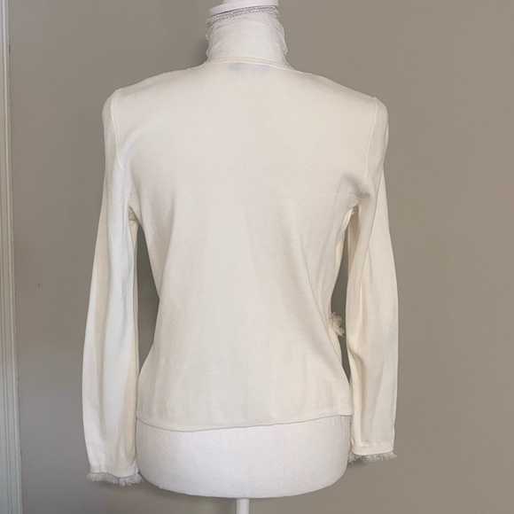 J Mclaughlin Marie Cardigan in White Coastal size xs - Picture 4 of 5